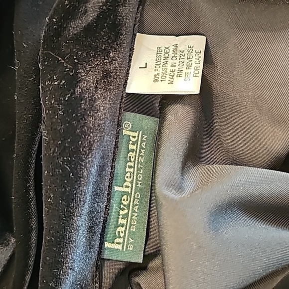 Harve Benard Black & Gold Velvet Sequince Embroidered Top - Size Large - Picture 11 of 13